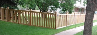 Capped Rail Cedar PIcket Fence