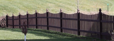 Cedar Picket Fence With French Caps