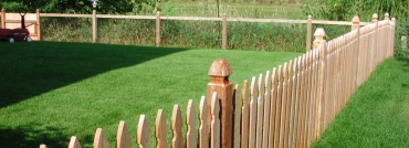 French Gothic Style Cedar Picket Fence