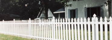 White French Gothic Picket Fence