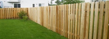 Flat topped Alternating Board Privacy Fence