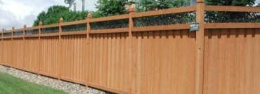 Ivy Topped Wood Privacy Fence