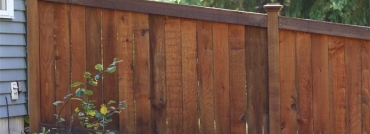 Sloped King Style Wood Privacy Fence