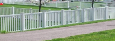 PVC Picket Fence with Caps