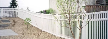 Slope PVC PIcket Fence