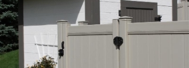Vinyl Privacy Fence in Gray