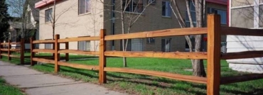 Fence With Rustic Split Rails