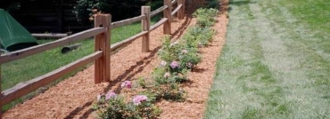 Rustic Posts And Rail Fence