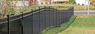 Iron Fence Can Slope to Fit Any Yard