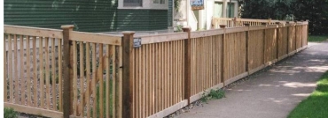 Capped Rail Cedar Picket Fence