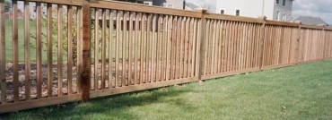 Capped Rail Cedar Picket Fence and Gate