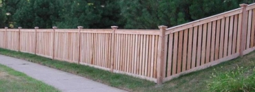 Capped Rail Cedar Picket Fance