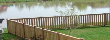 Capped Rail Picket Cedar Fence with Post Caps