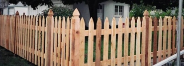 Colonial Cedar Picket Fence With French Posts