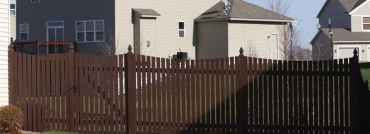 Cedar PIcket Flat Topped Fence