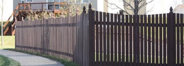 Flat Topped Cedar Rail Picket Fence
