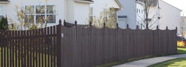 Flat Topped Cedar Picket Fence