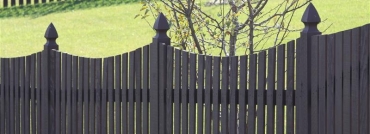 Flat Topped Picket Fence With French Gothic Caps
