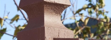 Flat Topped Fence With French Gothic Posts