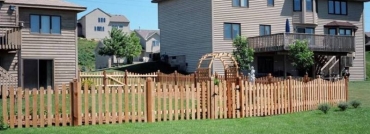 Scalloped Virginian Styled Cedar Picket Fence