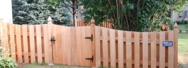 4 Foot High Alternating Board Cedar Privacy Fence and Gate