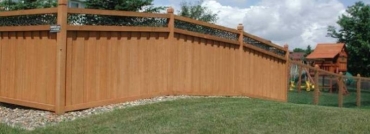 Contoured Ivy Topped Privacy Fence