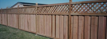 Lattice Top Cedar Privacy Fence
