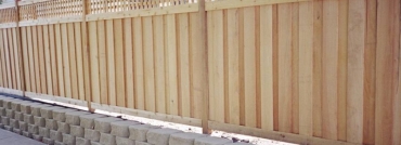 Lattice Top Wood Privacy Fence With Caps