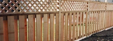 Cedar Wood Privacy Fence With Lattice Top