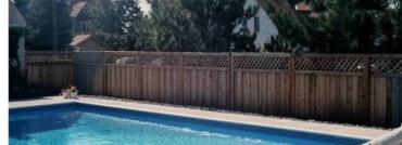 Lattice Top Privacy Fence Around Pool