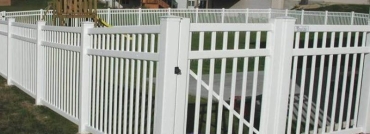 PVC Picket Fence with Gate