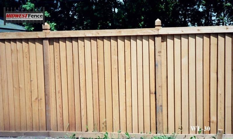Louvered Wood Privacy Fences