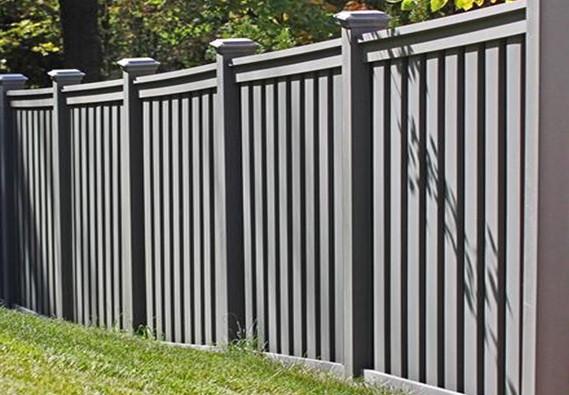 Trex Gray Privacy Fence Picture