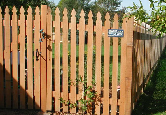french gothic wood picket fence image