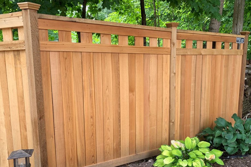 1x6 Cedar Accent Top cedar fence image