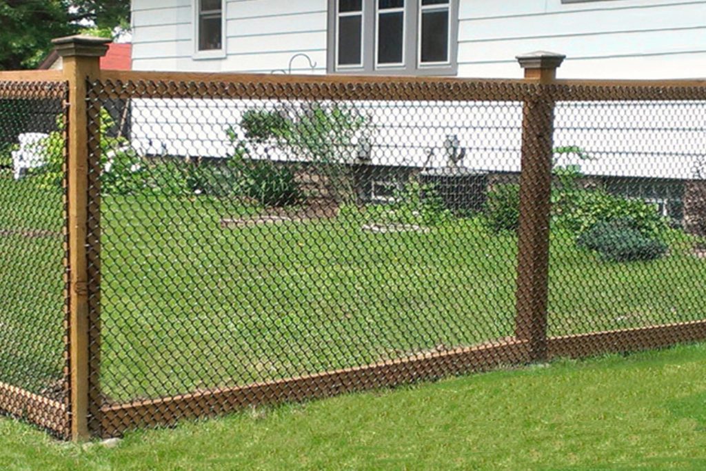 california style chain link fence image