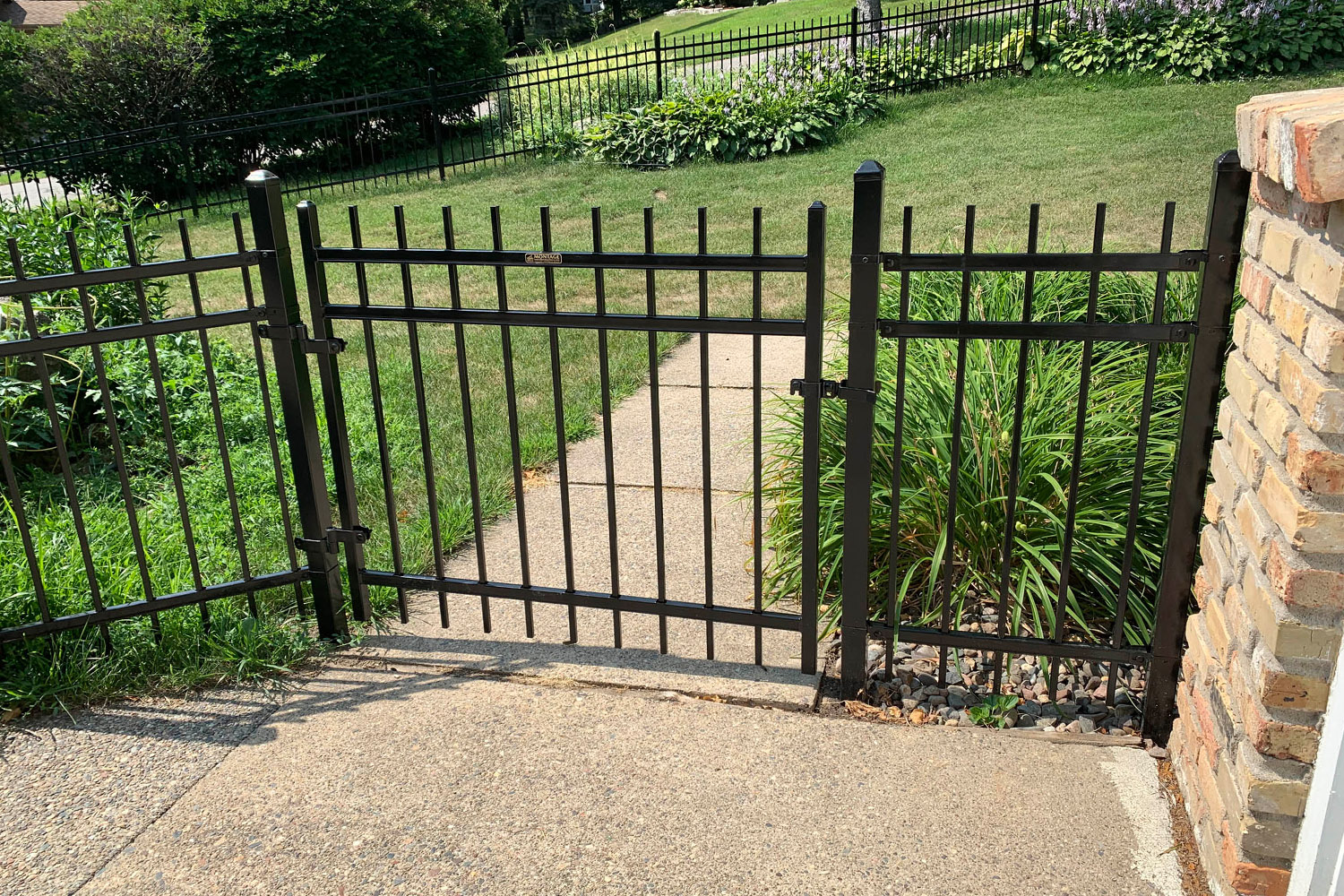 ornamental iron fence gate image